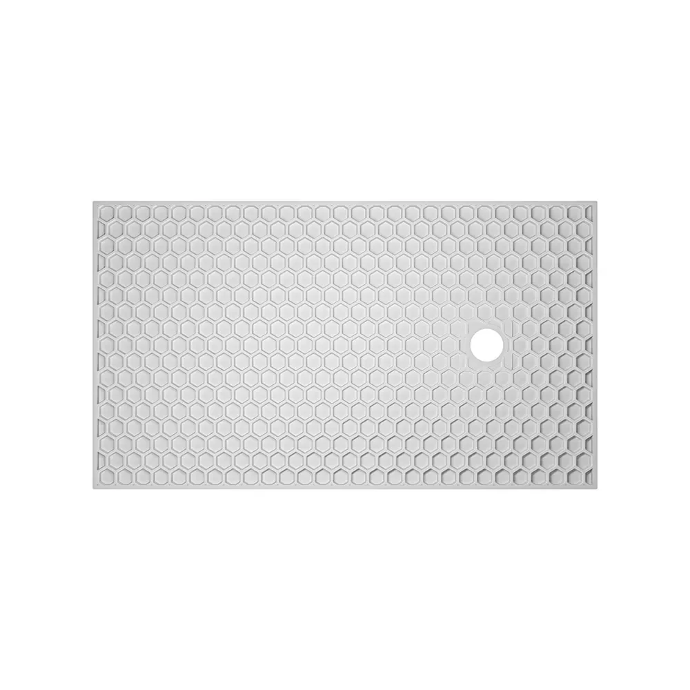 Piatto doccia rettangolare 80x160 cm in marmoresina bianco effetto pietra h3 cm | Milos - Image 7