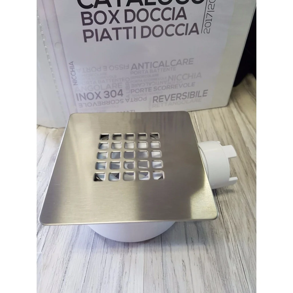 Piatto doccia tortora in marmoresina con griglia inox e piletta gratis - star plus, misura 80x160 - Image 7