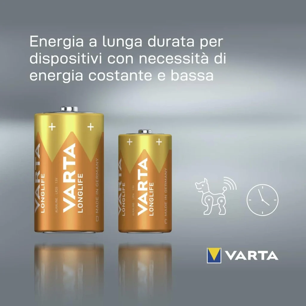 PILA MEZZA TORCIA LONGLIFE 'LR14' Pz 2 - 1,5 V - C- 6 confezione - VARTA - Image 2