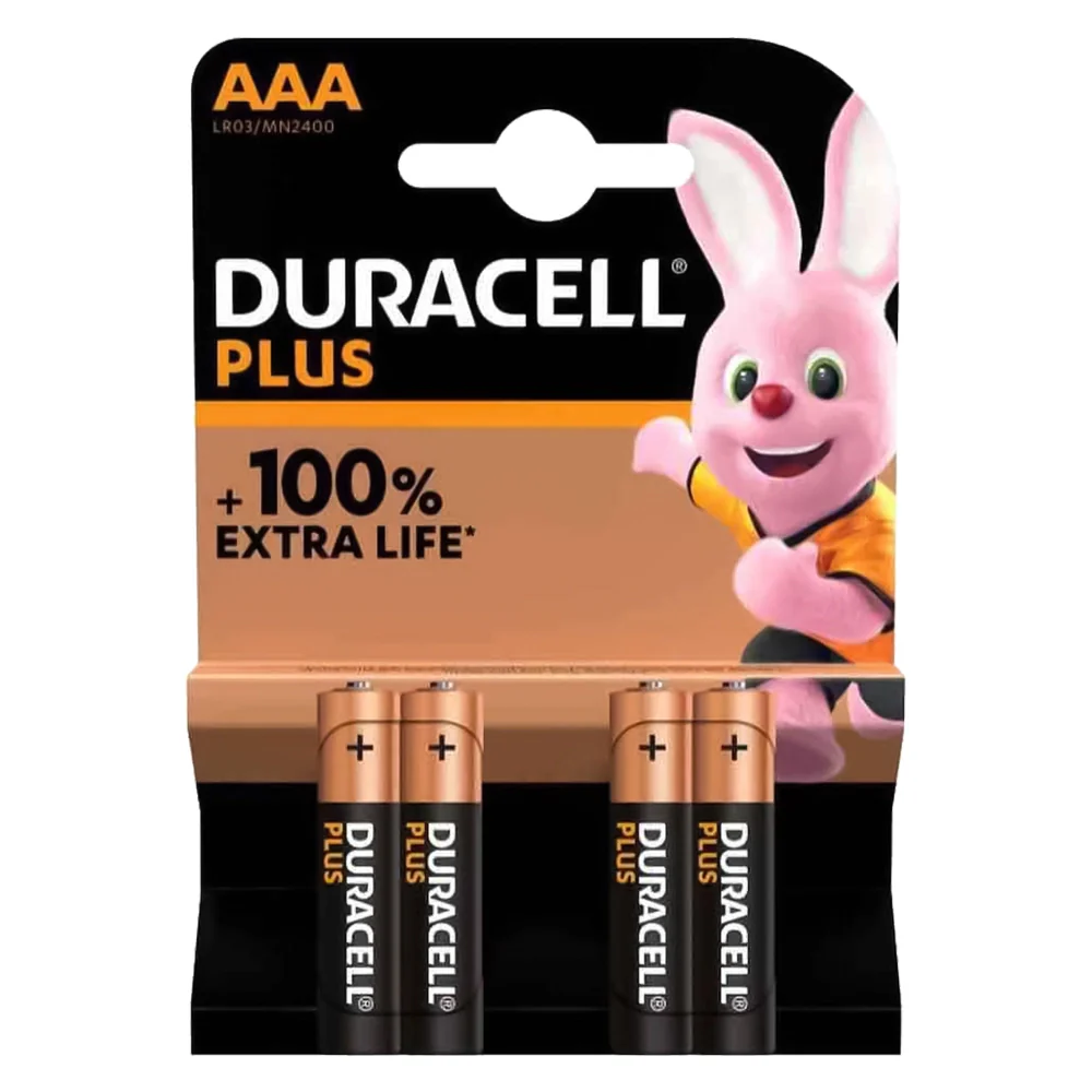 PILA MINISTILO 'MN 2400' Pz 4 - 1,5 V - AAA (Plus 100)- 10 blister  - DURACELL