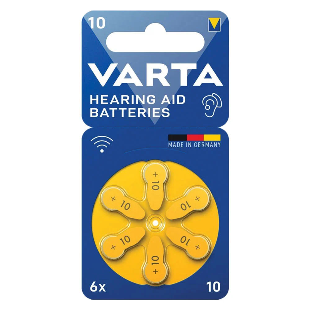 PILA PER APPARECCHI ACUSTICI '10' Pz 6 - 1,45 V - VARTA