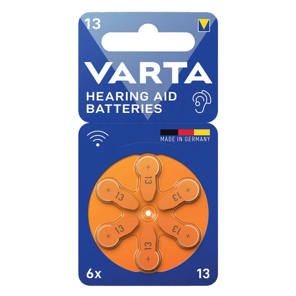 PILA PER APPARECCHI ACUSTICI '13' Pz 6 - 1,45 V  - VARTA