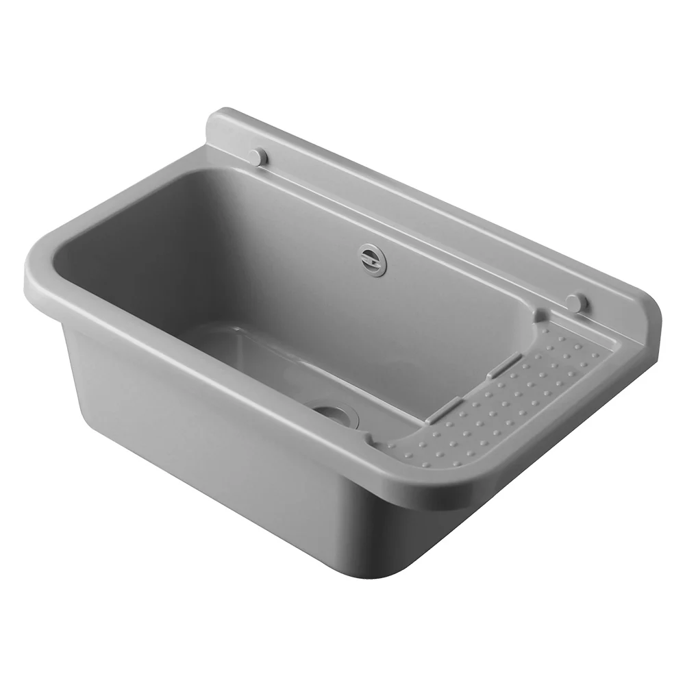 PILOZZO LAVATOIO DA PARETE cm 60 x 34 x h.21 - grigio  - BricoGo