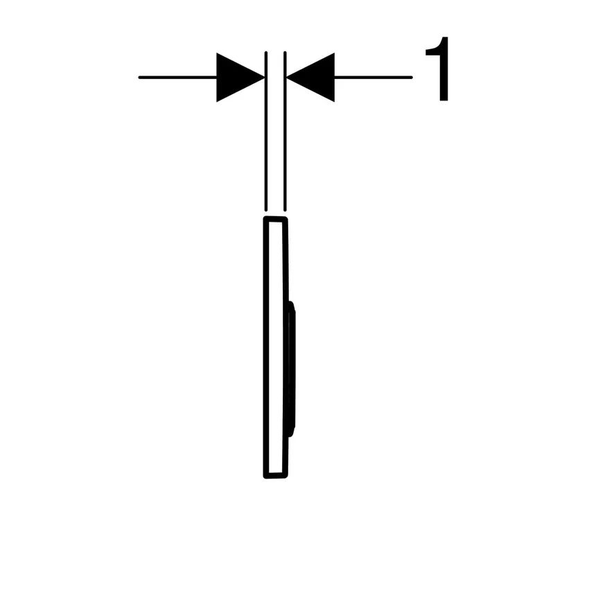 PLACCA DI COMANDO 2 TASTI OMEGA 20- Bianco Anelli Cromo GEBERIT - Image 3