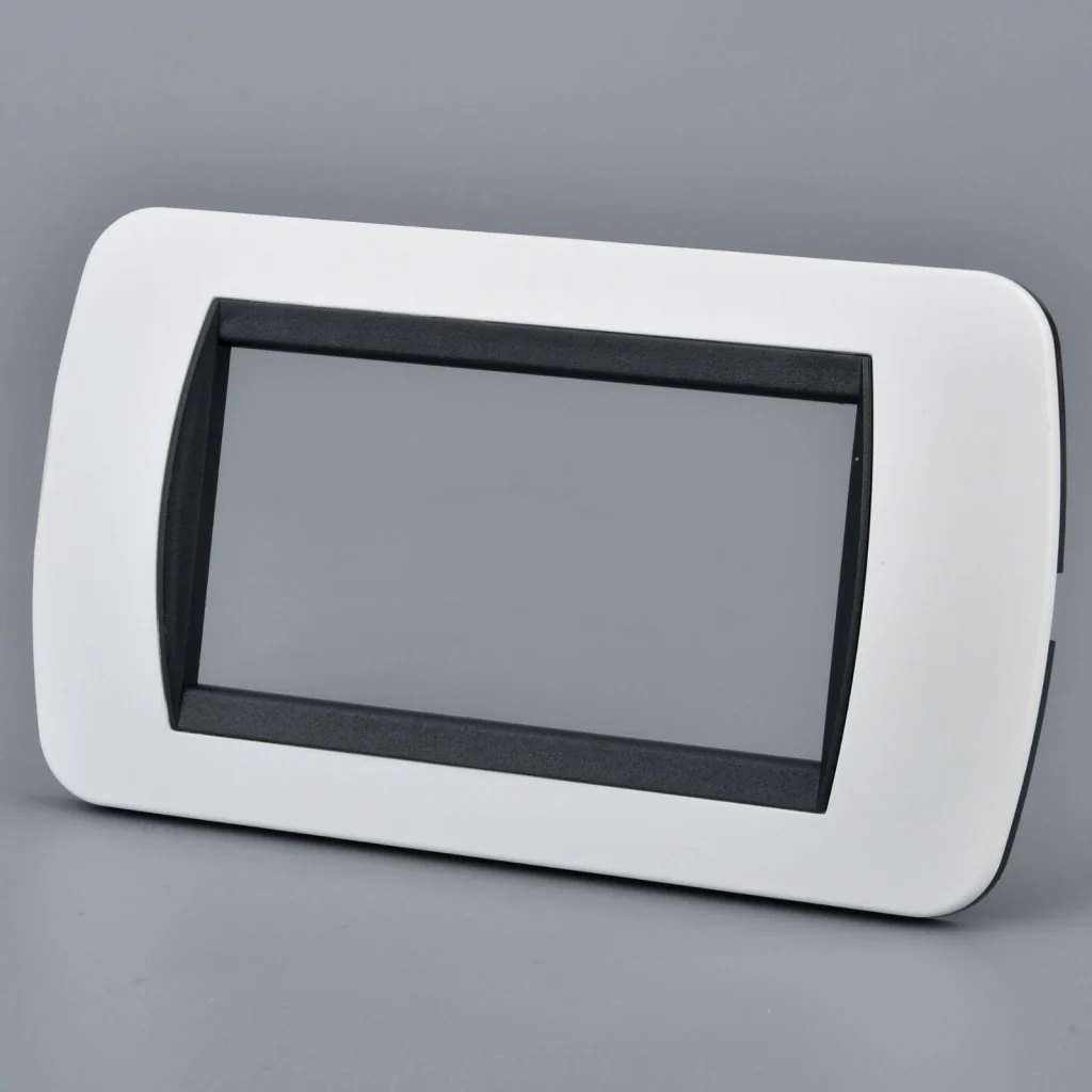 Placca Plastica Ovale MBL 4M Bianco Compatibile Bticino Living BLN88401 - Image 3