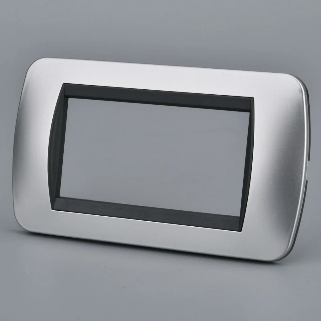 Placca Plastica Ovale MBL 4M Grigio Compatibile Bticino Living BLN88406 - Image 3