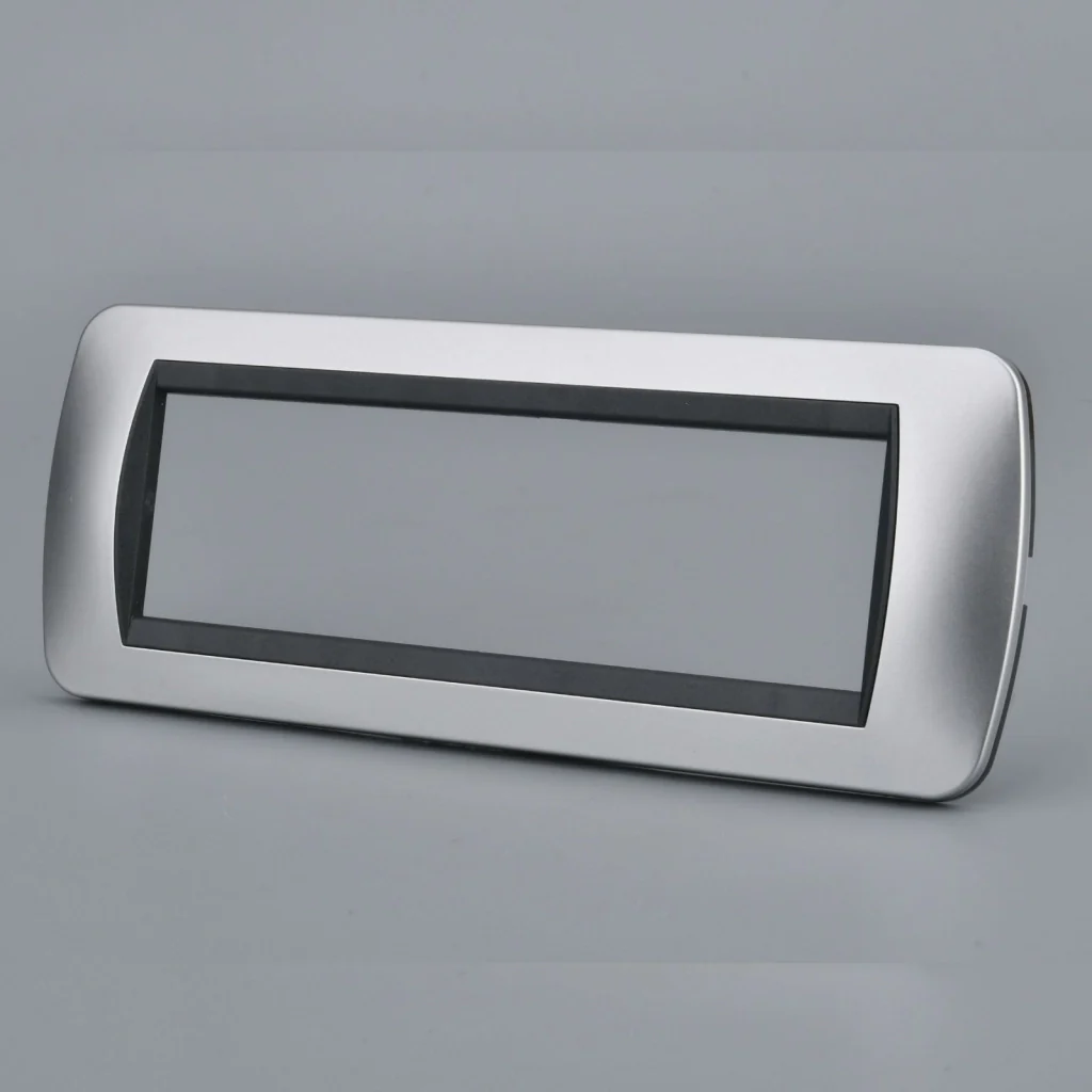 Placca Plastica Ovale MBL 7M Grigio Compatibile Bticino Living BLN88706 - Image 3