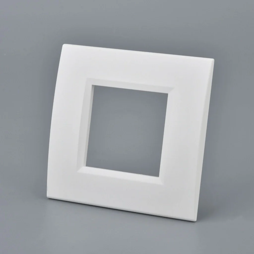 Placca Plastica Quadrata MBL 2M Bianco Compatibile Bticino Living - Image 3