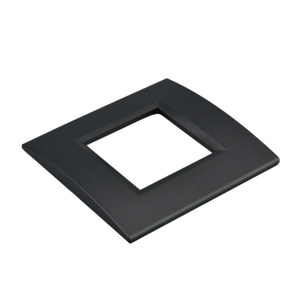 Placca Plastica Quadrata MBL 2M Nero Compatibile Bticino Living