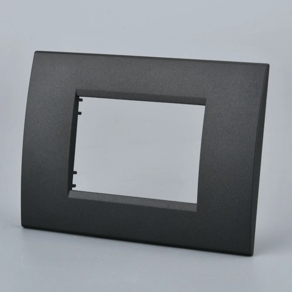 Placca Plastica Quadrata MBL 3M Acciaio Scuro Compatibile Bticino Living BLN89307 - Image 3