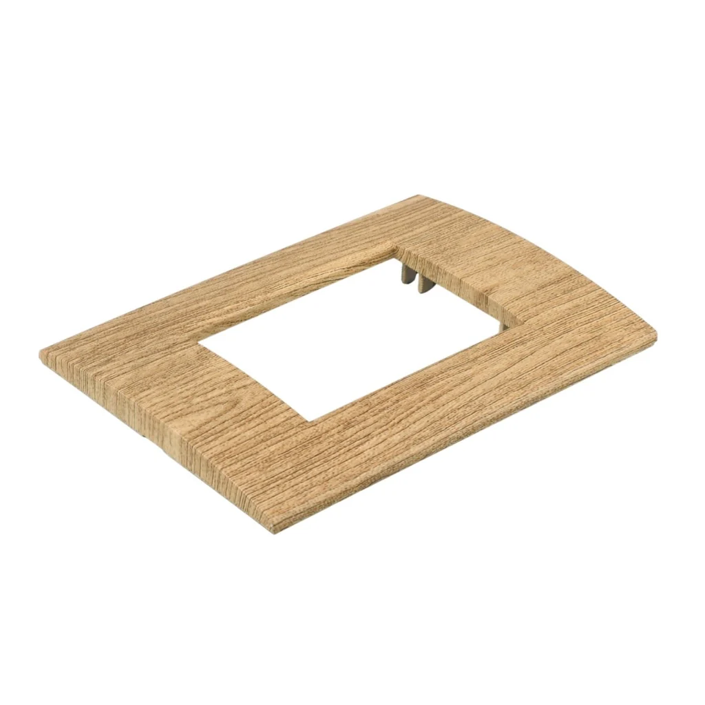 Placca Plastica Quadrata MBL 3M Legno Chiaro Compatibile Bticino Living BLN89304