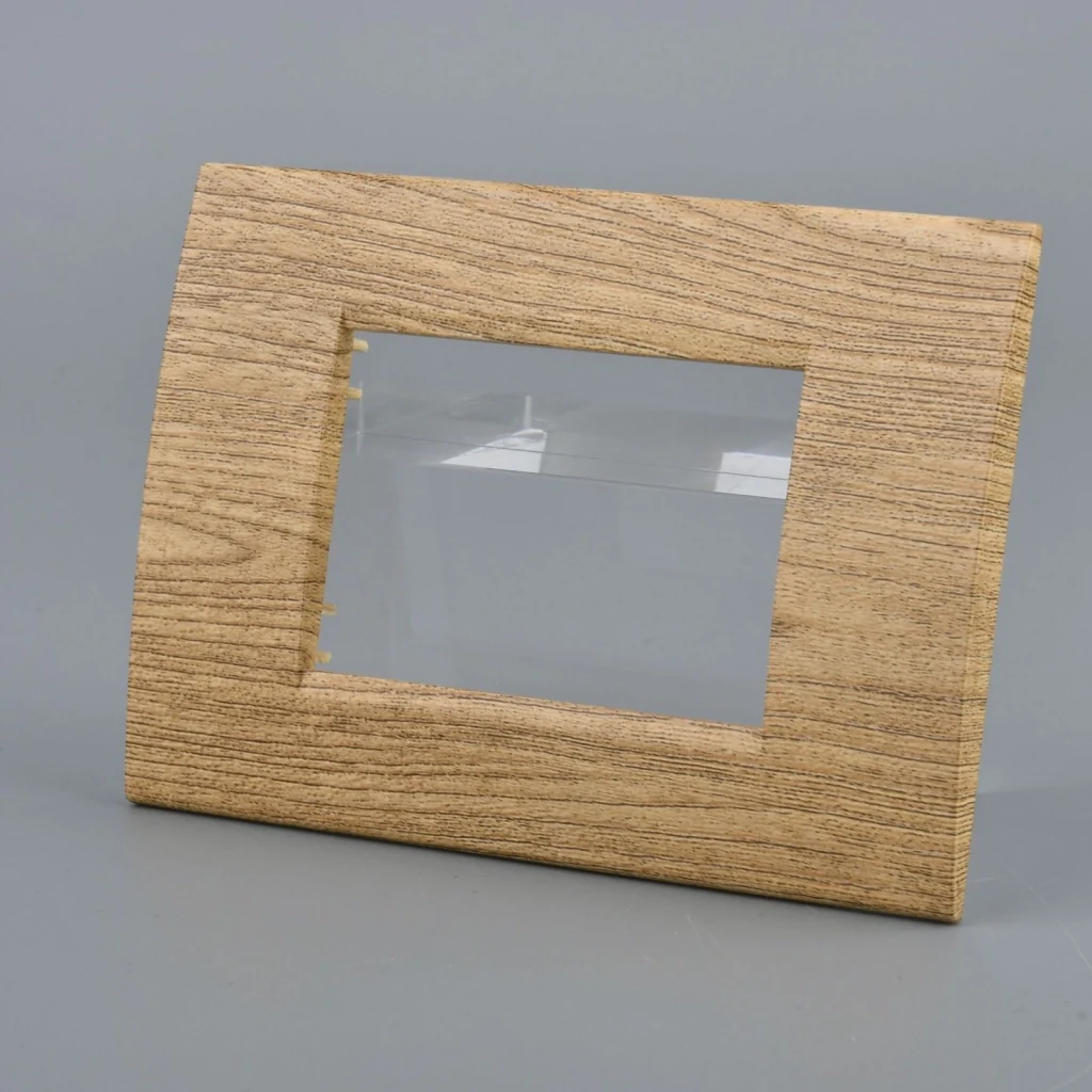 Placca Plastica Quadrata MBL 3M Legno Chiaro Compatibile Bticino Living BLN89304 - Image 3