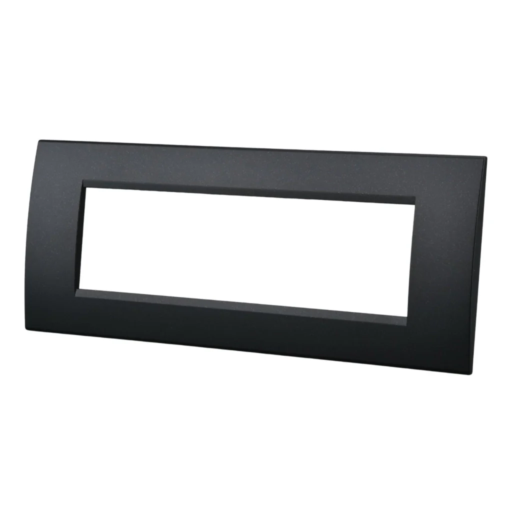 Placca Plastica Quadrata MBL 7M Nero Compatibile Bticino Living BLN89702 - Image 3
