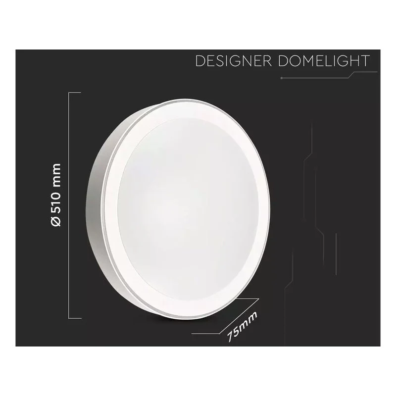 Plafoniera A Led Da Soffitto CCT 3 in 1 Rotonda 60W D510mm Dimmerabile Con Telecomando Incluso SKU-2114751 - Image 5