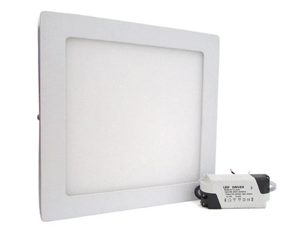 Plafoniera Faretto Led Da Soffitto Muro Parete Quadrata 18W Bianco Caldo 225x225mm - Image 5