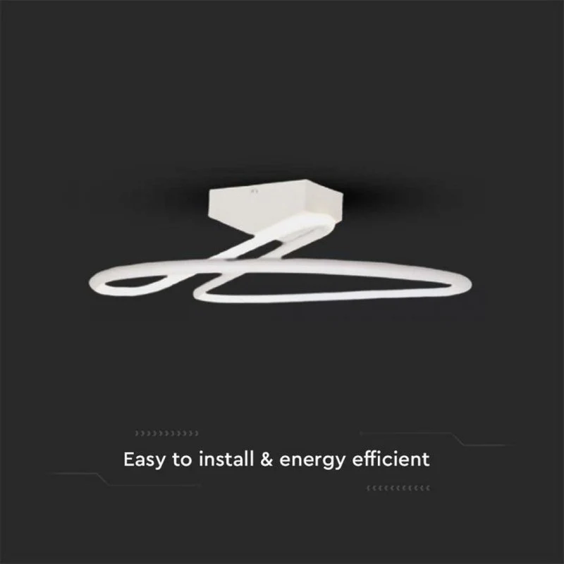 Plafoniera Lampadario LED 20W 2130LM Design Moderno Rotondo Spirale D250X130mm Colore Bianco 4000K SKU-6927 - Image 2