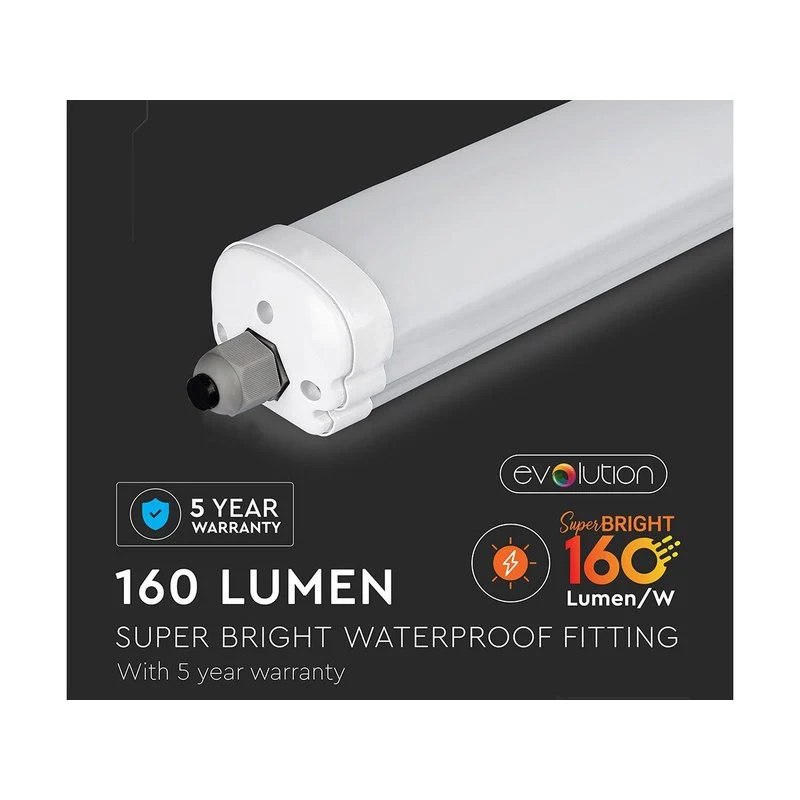 Plafoniera Led 120cm 24W 160lm/W 220V Neutro 4500K IP65 Super Luminoso Massimo Risparmio Energetico SKU-216485 - Image 2