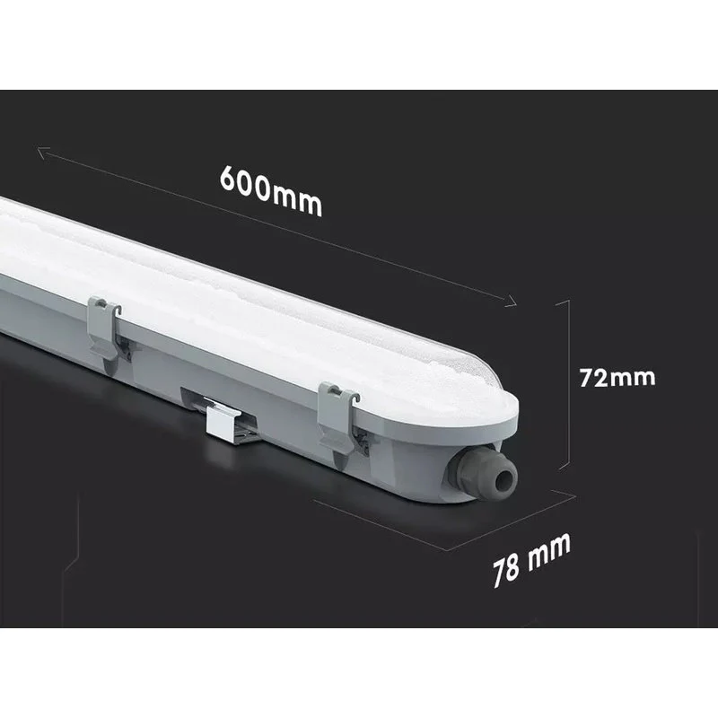 Plafoniera Led 60cm 18W 120lm/W 2160 lm Freddo 6400K IP65 Copertura Satinata SKU-2120210 - Image 2