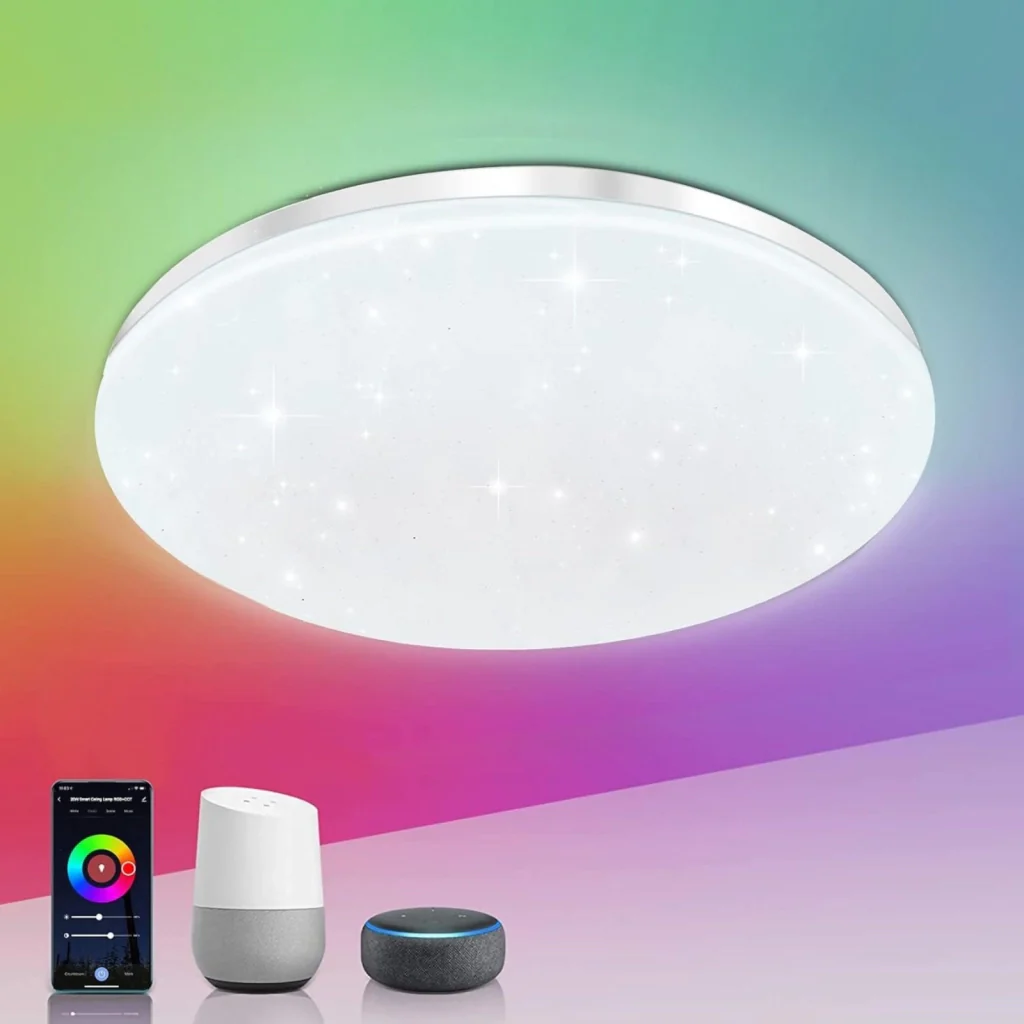 Plafoniera LED WiFi RGB 20W 1600lm Tuya Smart Life D258x58mm - Image 2