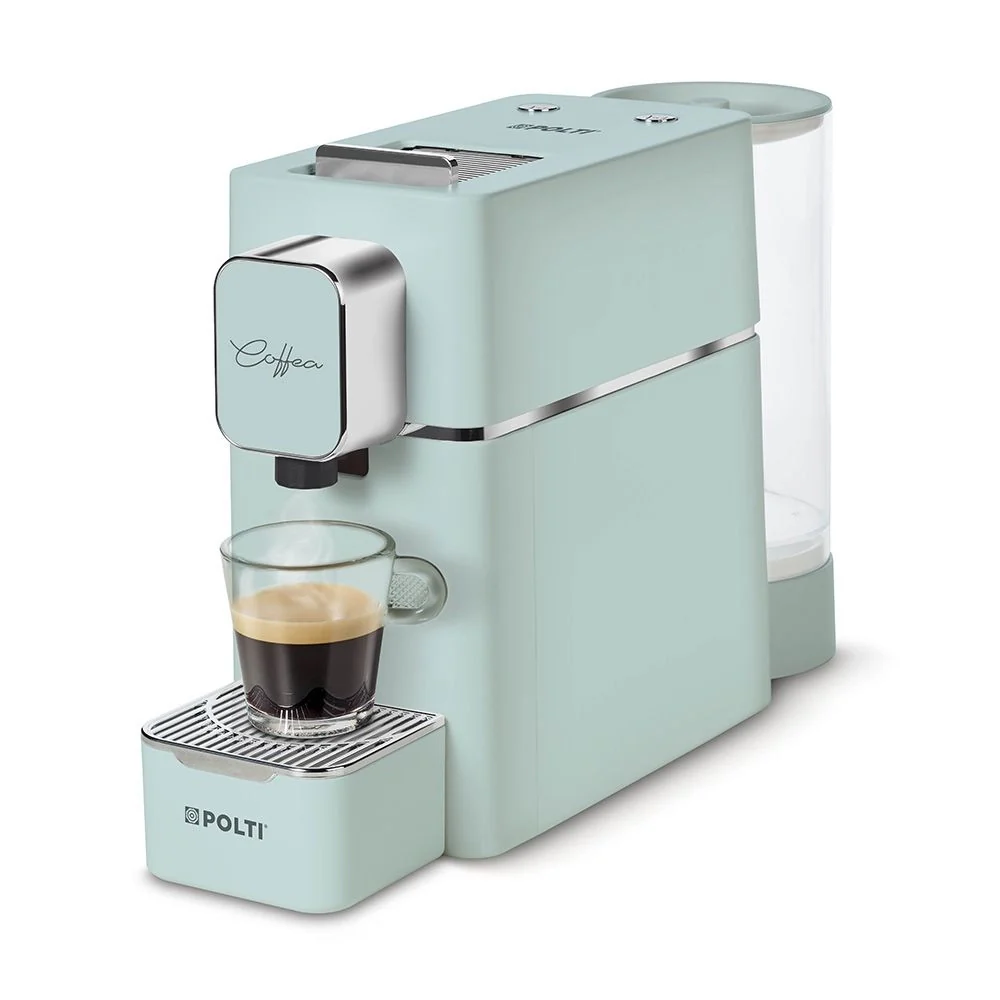 Polti Coffea S15R, macchina da caffè a cialde E.S.E. da 44 m con espulsione automatica delle cialde nell'apposito cassetto, serbatoio removibile da 0,85 l