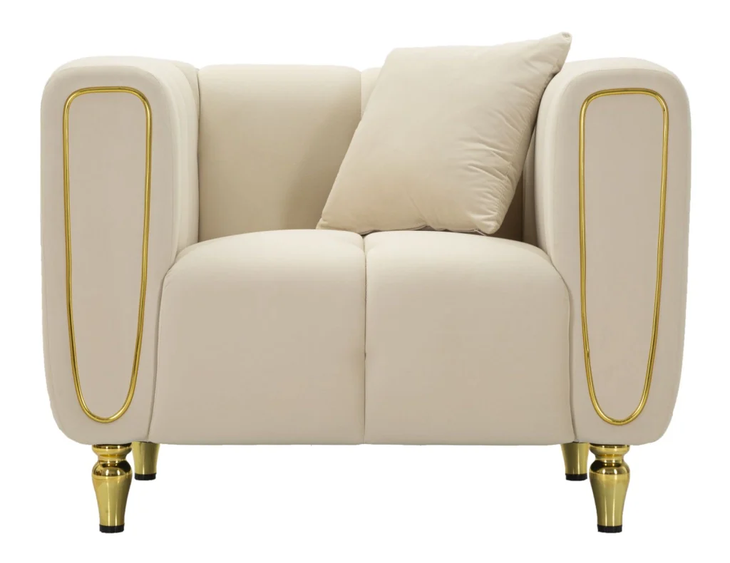 POLTRONA ALMA CREMA C/CUSCINO CM 97X81X71 - Image 2
