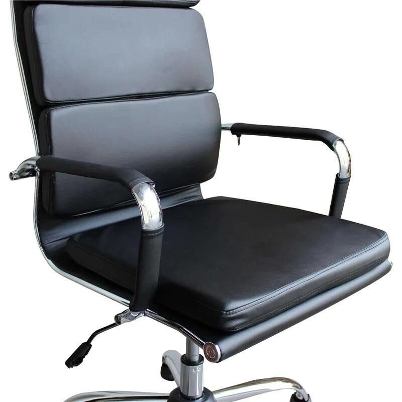 POLTRONA DA UFFICIO DOLLY IN ECOPELLE NERA CON DESIGN MODERNO - Image 7