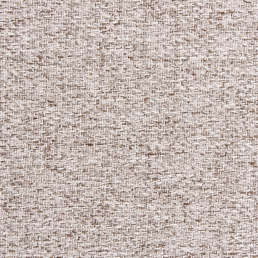 Poltrona in tessuto beige, seduta ampia, senza braccioli, struttura in metallo nero, complemento d'arredo moderno per il soggiorno - Image 8