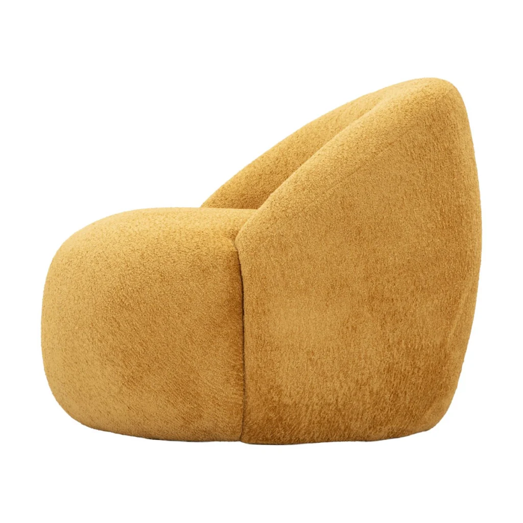 Poltrona VKH1063, Giallo, Spugna, 81x78x64 cm - Image 3