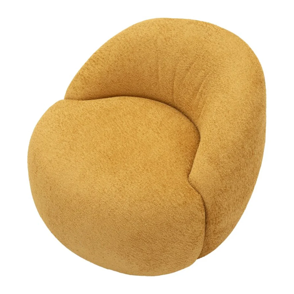 Poltrona VKH1063, Giallo, Spugna, 81x78x64 cm - Image 5