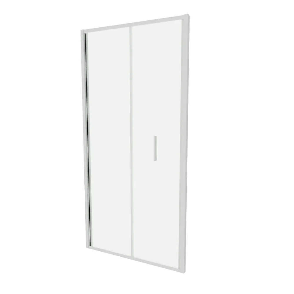 Porta doccia 80cm con apertura a libro profili slim cromati vetro 6mm opaco h190 | Portofino - Image 7