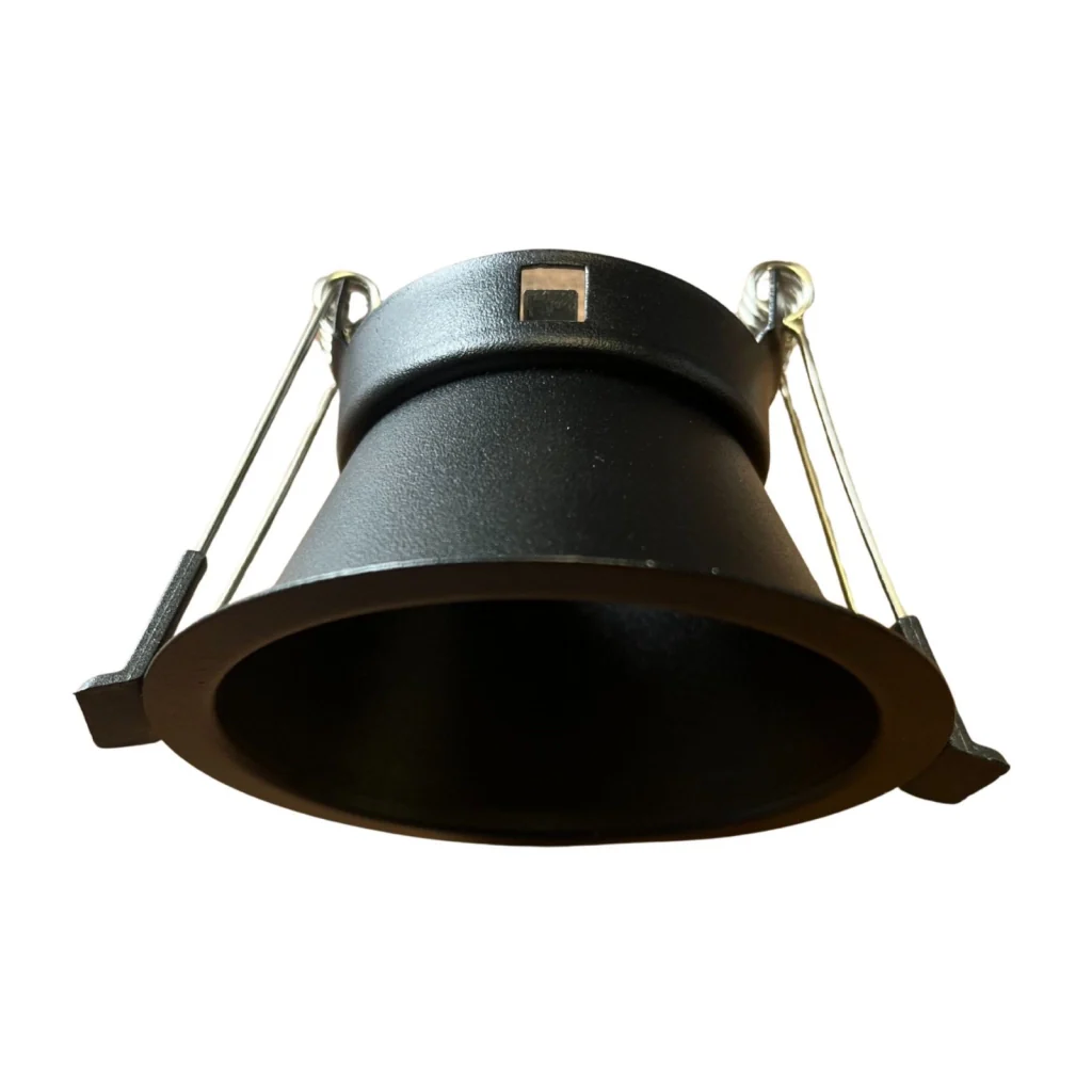 Porta Faretto Da Incasso Nero, Per Led GU10 MR16 Rotondi, Foro 75mm, 96X60mm, Profondo Effetto Retroilluminato - Image 3