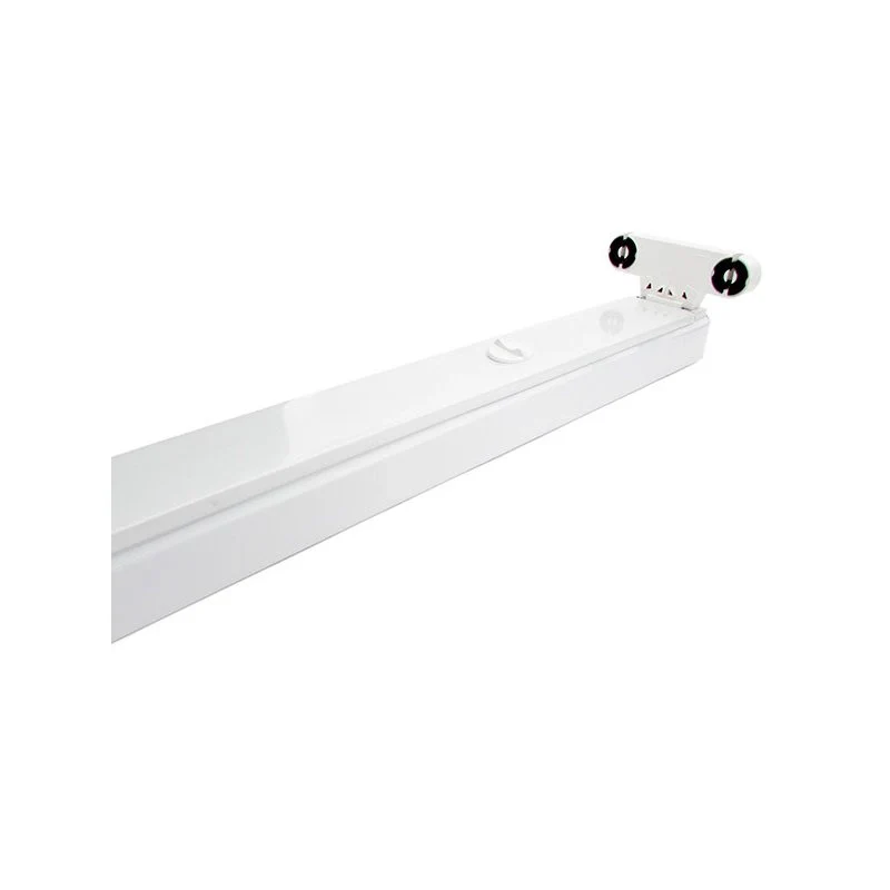 Porta Lampada Plafoniera Per Doppio 2 Tubi Led T8 da 120cm Interno Non Impermeabile IP20 - Image 2