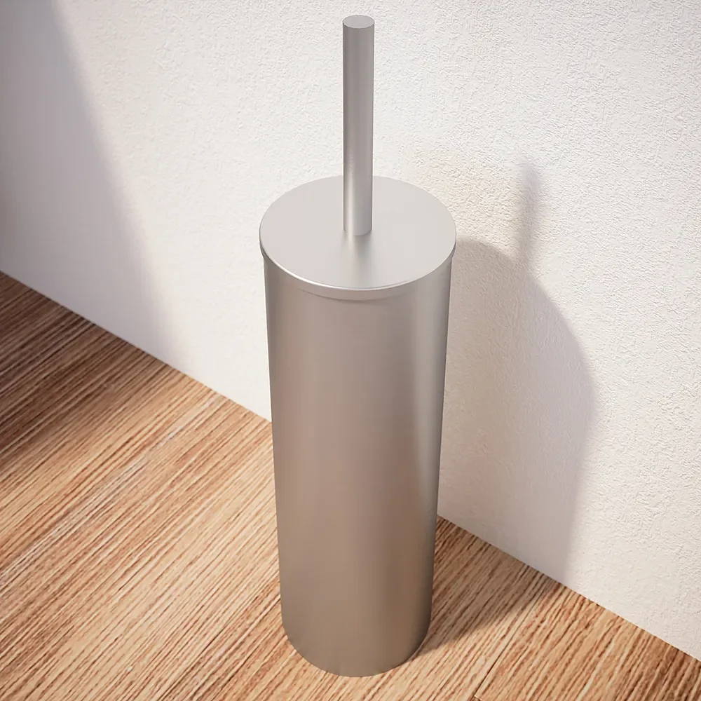 Porta scopino in appoggio nickel spazzolato | Satin