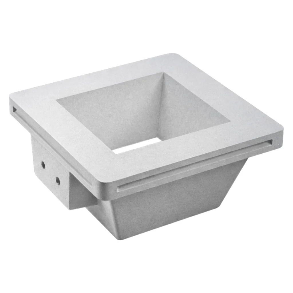Portafaretto In Gesso Da Incasso, Quadrato 120X120X60mm, Bianco Verniciabile Portalampada GU10 e Connettore Fast Incluso