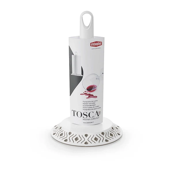 PORTAROTOLO DA CUCINA 'TOSCA' bianco/tortora - STEFANPLAST