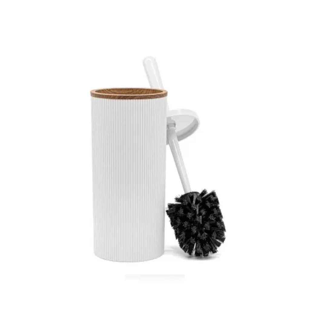 PORTASCOPINO LONDON H34CM BIANCO / LEGNO - Image 2