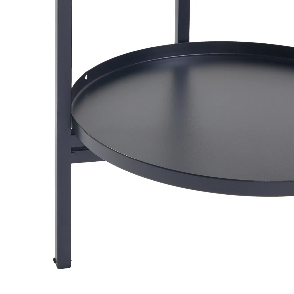 Portavasi Tuusula con 4 Sottovasi Portapiante in Metallo Nero 134 x 25 cm [en.casa] - Image 7