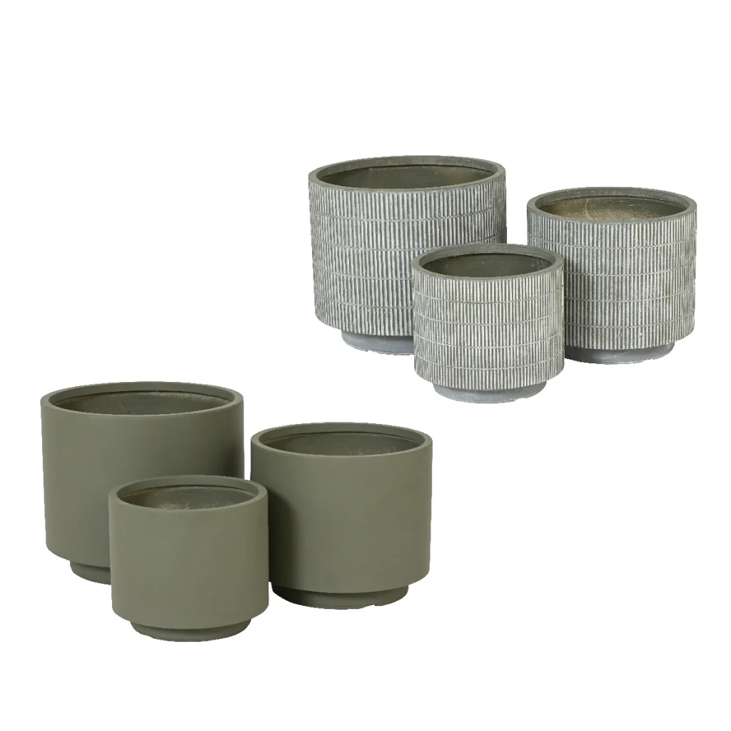 PORTAVASO REECE D.55,5XH47CM VERDE/GRIGIO.