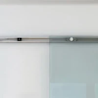 Porte Scorrevoli in Vetro Satinato da Interni con Binario B3 in Alluminio per Bagno Cucina Studio 205x90x0,8cm - Image 9