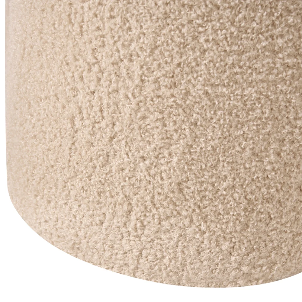 Pouf Beige Boucle a forma di trifoglio Accessorio Soggiorno Camera da letto Accogliente - Image 6