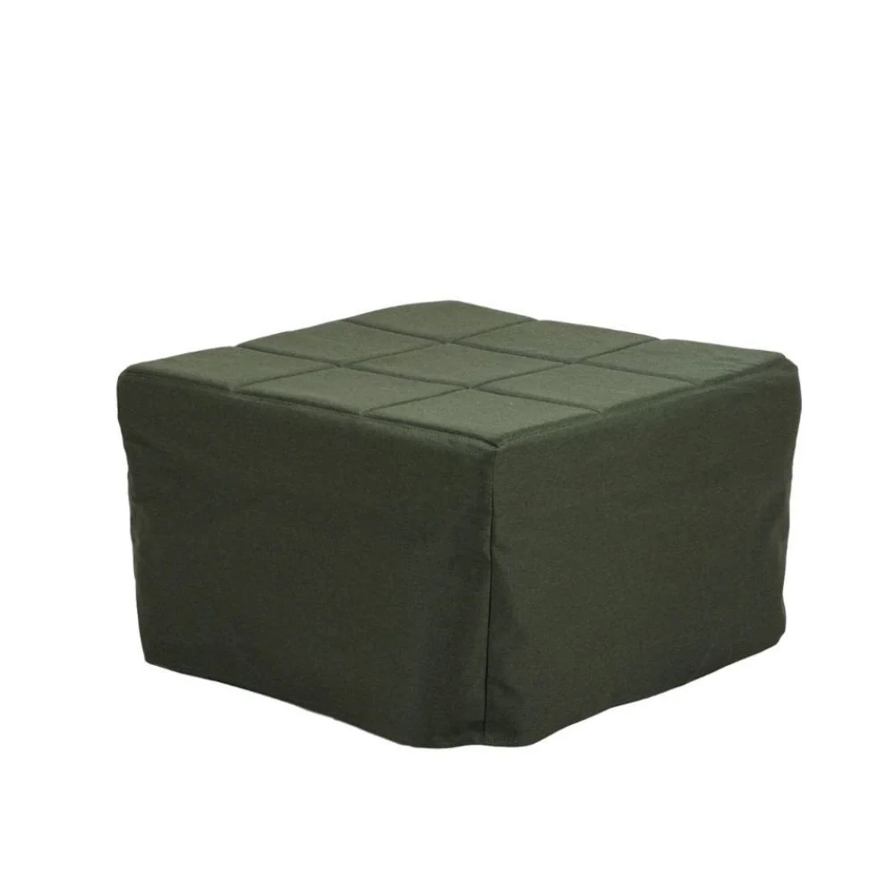 Pouf letto singolo pieghevole Vega tessuto colore verde scuro - Image 2