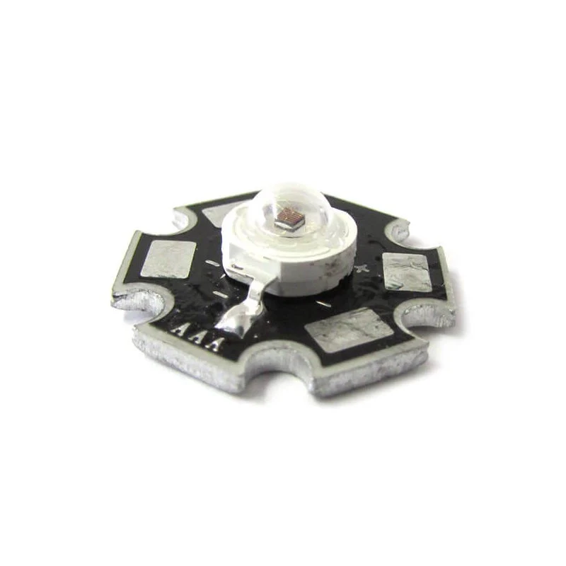 Power Led 1W Colore Blue 3,0-3,4V DC 350mA 20 Lumen Piastra Dissipatore Inclusa 460-470nm - Image 2