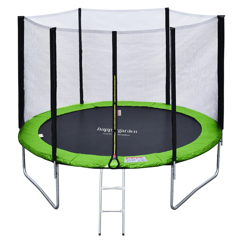 Premium Pack Trampolino 305cm reversibile verde/blu ADELAÏDE + rete, scala, copertura e kit di ancoraggio