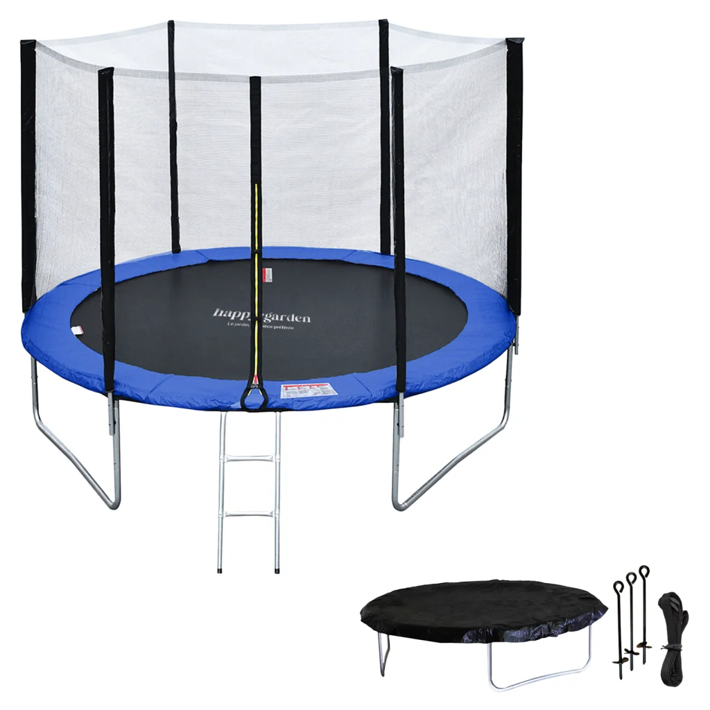 Premium Pack Trampolino 305cm reversibile verde/blu ADELAÏDE + rete, scala, copertura e kit di ancoraggio - Image 2