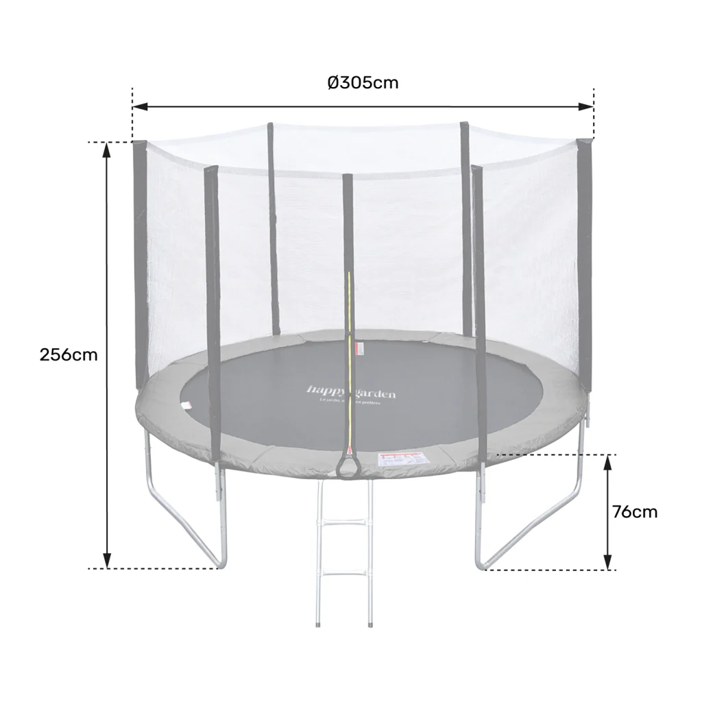 Premium Pack Trampolino 305cm reversibile verde/blu ADELAÏDE + rete, scala, copertura e kit di ancoraggio - Image 7