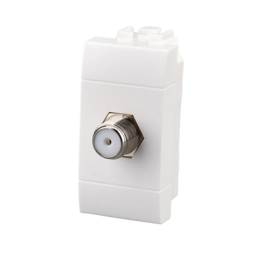Presa TV SAT A Vite Satellitare Tipo F MBL Bianco 1M Compatibile Bticino Living Light BLB2252 - Image 4