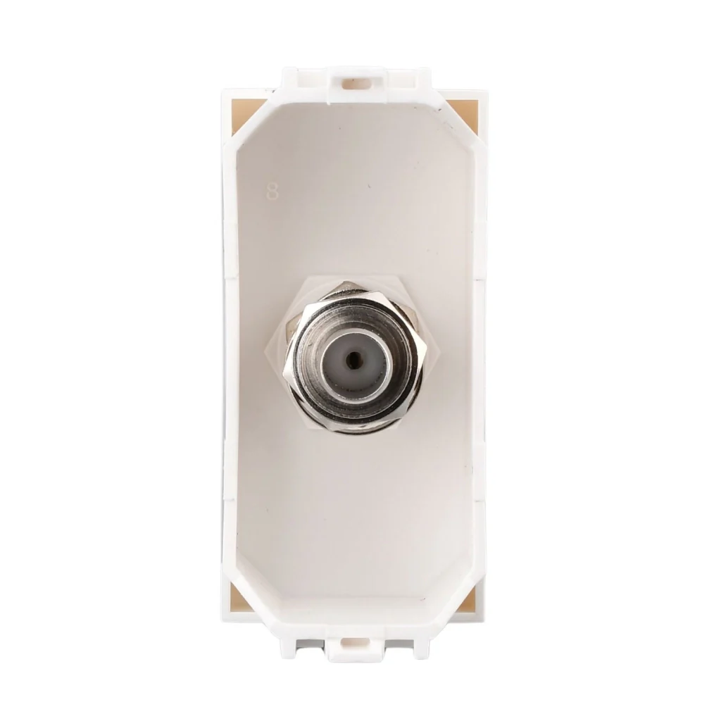 Presa TV SAT A Vite Satellitare Tipo F MBL Bianco 1M Compatibile Bticino Living Light BLB2252 - Image 6