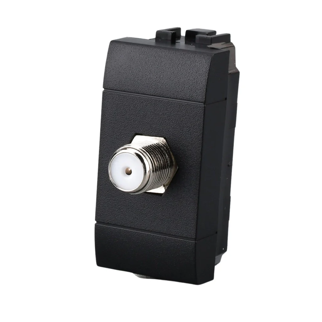 Presa TV SAT A Vite Satellitare Tipo F MBL Nero 1M Compatibile Bticino Living International BLN2252 - Image 4