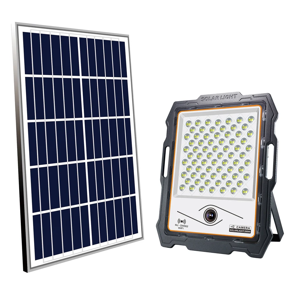 PROIETTORE A LED CON TELECAMERA E PANNELLO SOLARE 200W (pannello 20W) - 730 lumen  - PROXE