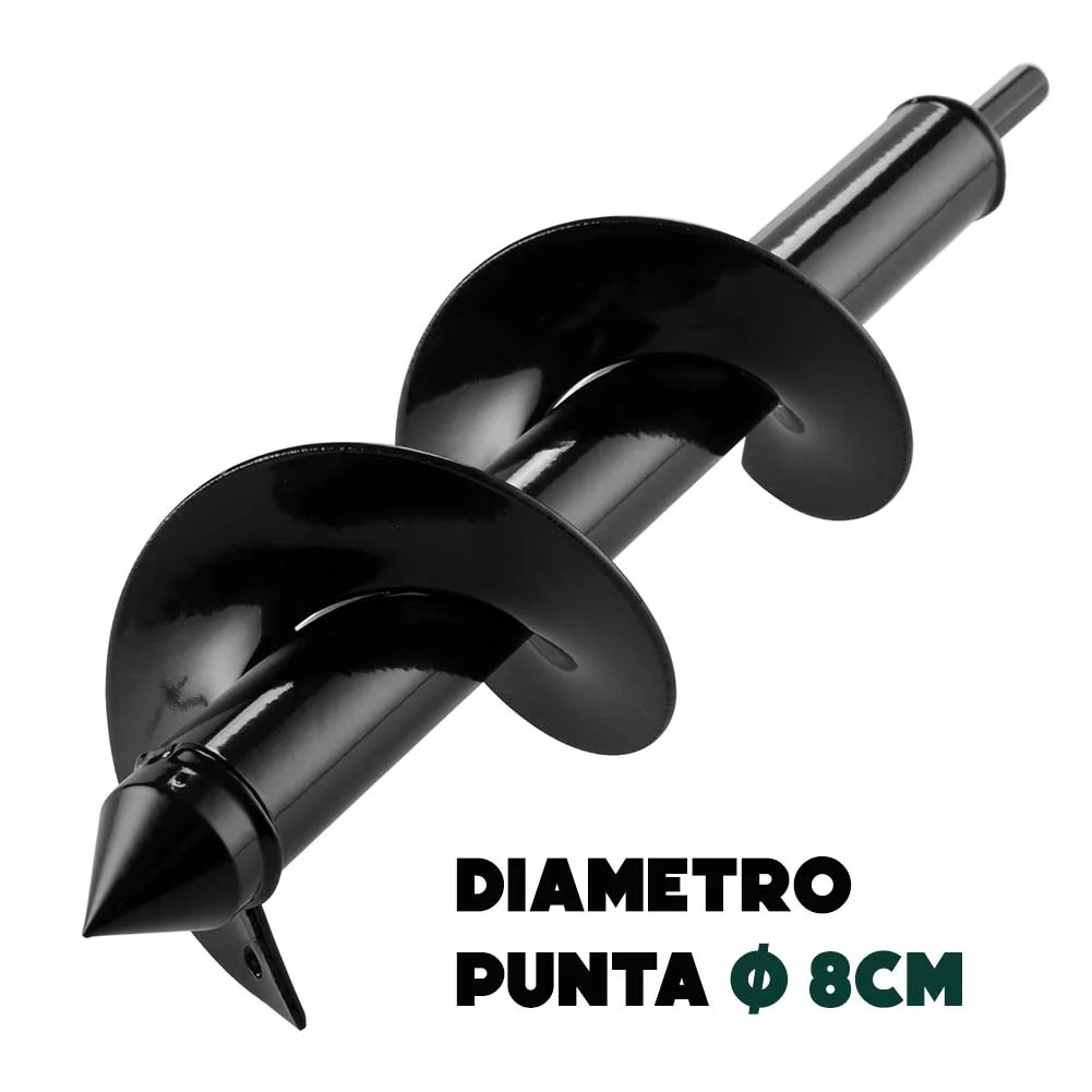 Punta Per Trivella Trapano Spirale da Giardino Diametro 8 cm Profondità di 16 cm - Image 6